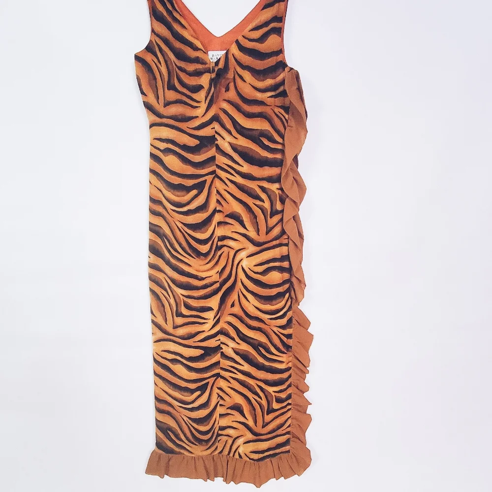 🚫SOLD🚫Tiger Print Maxi Dress - Picture 7 of 12